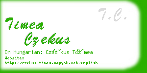 timea czekus business card